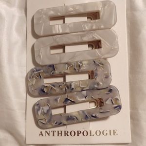 Anthropologie Marble Hair Clips
